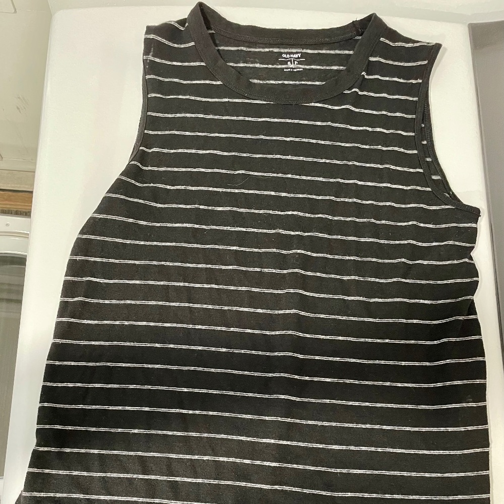 Old Navy linen striped tank top